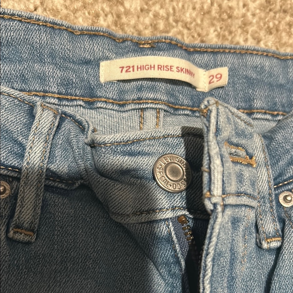 Levi's Light Blue High Rise Skinny Jeans